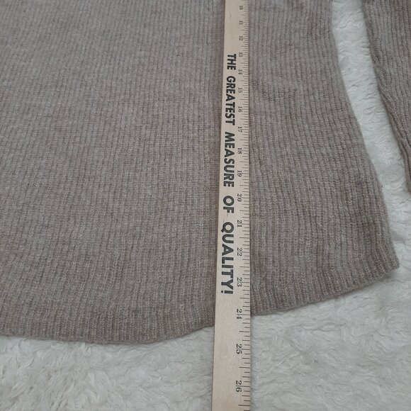 TAHARI Women's Beige Merino Wool Blend Knit Turtle Neck Pullover Sweater Size XL - Picture 5 of 9
